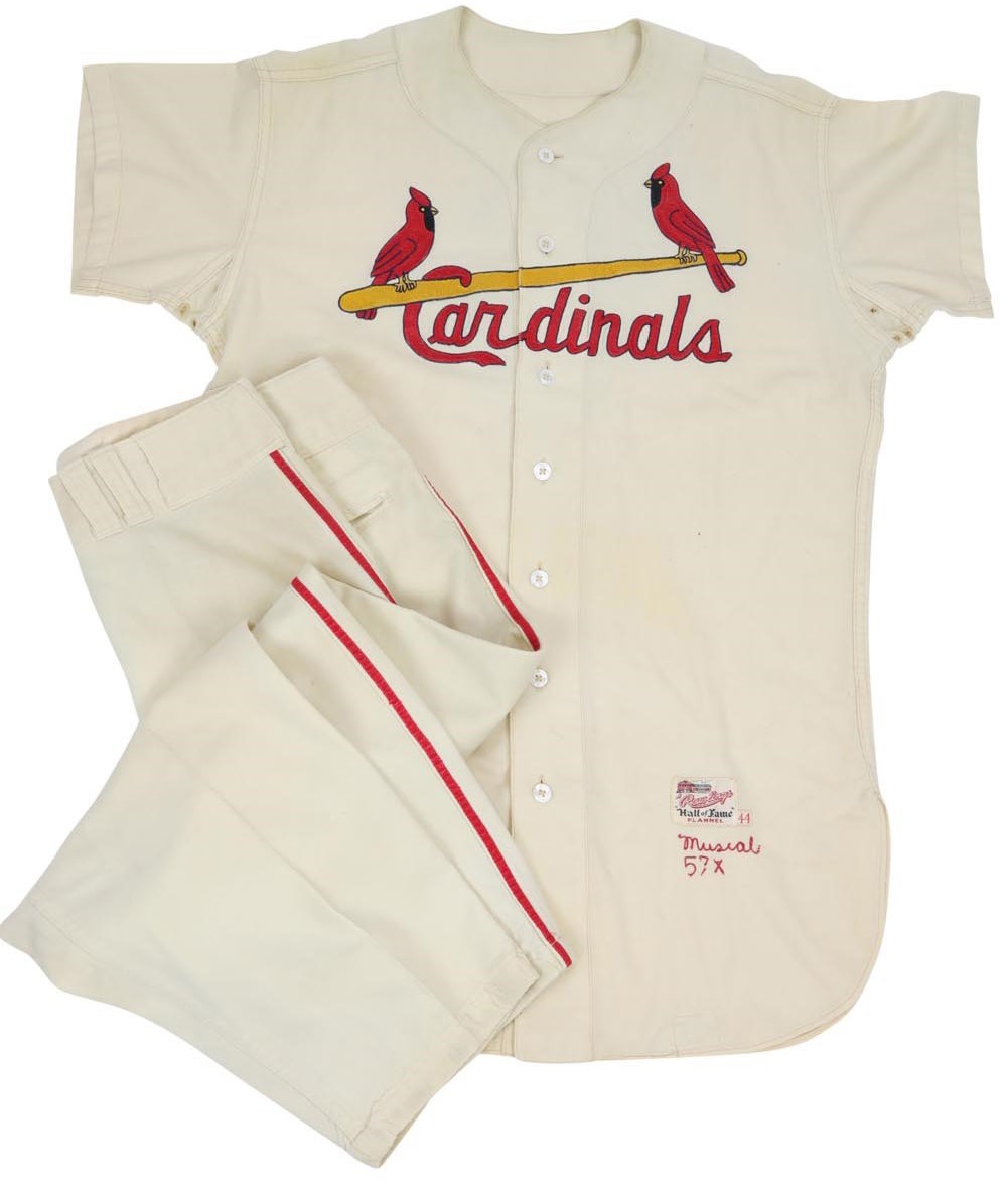St. Louis Cardinals - 1957 Stan Musial St. Louis Cardinals Game Worn Uniform – with Provenance