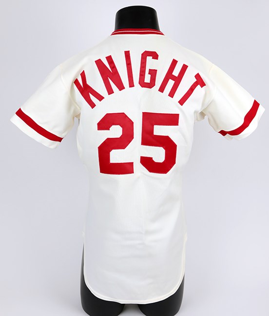 - 1980 Cincinnati Reds Ray Knight Game Worn Jersey From The Bernie Stowe Collection