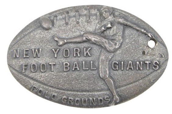 - 1926 NY Football Giants Polo Grounds Sterling Silver Season Pass
