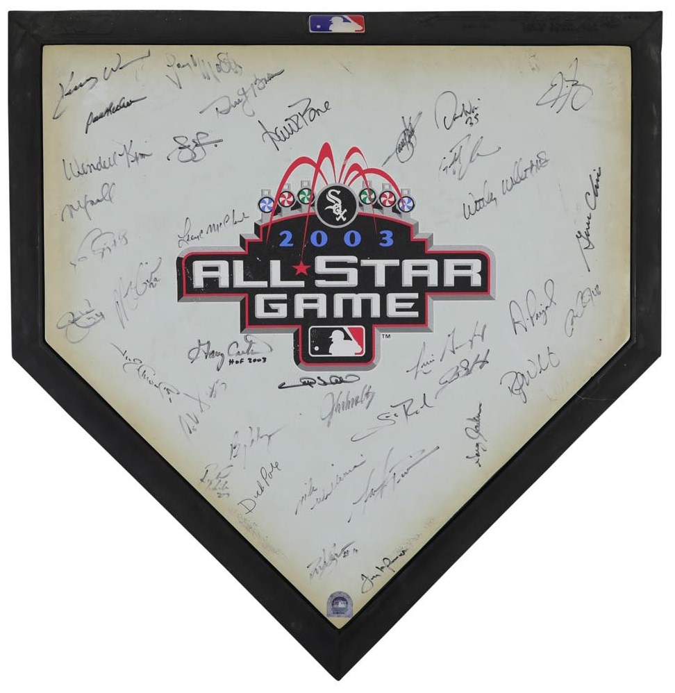 Baseball Autographs - 2003 National League All-Star Game Signed Home Plate (In Person w/ MLB Provenance)