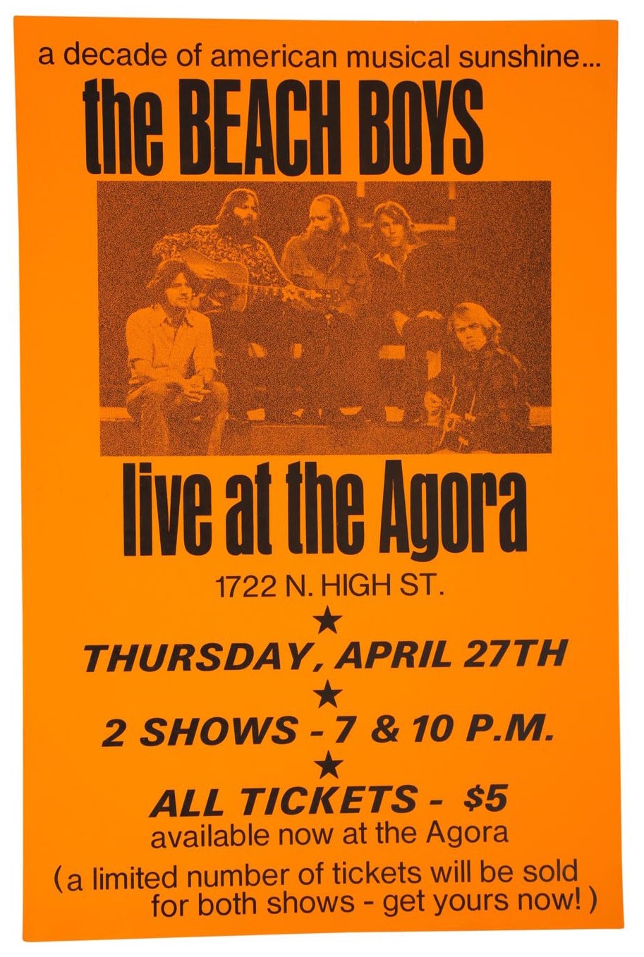 - 1972 Beach Boys Concert Poster