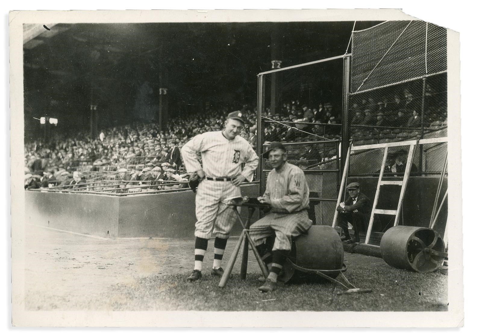 Vintage Sports Photographs - 1920's Ty Cobb and Nick Altrock Type 1 Photo