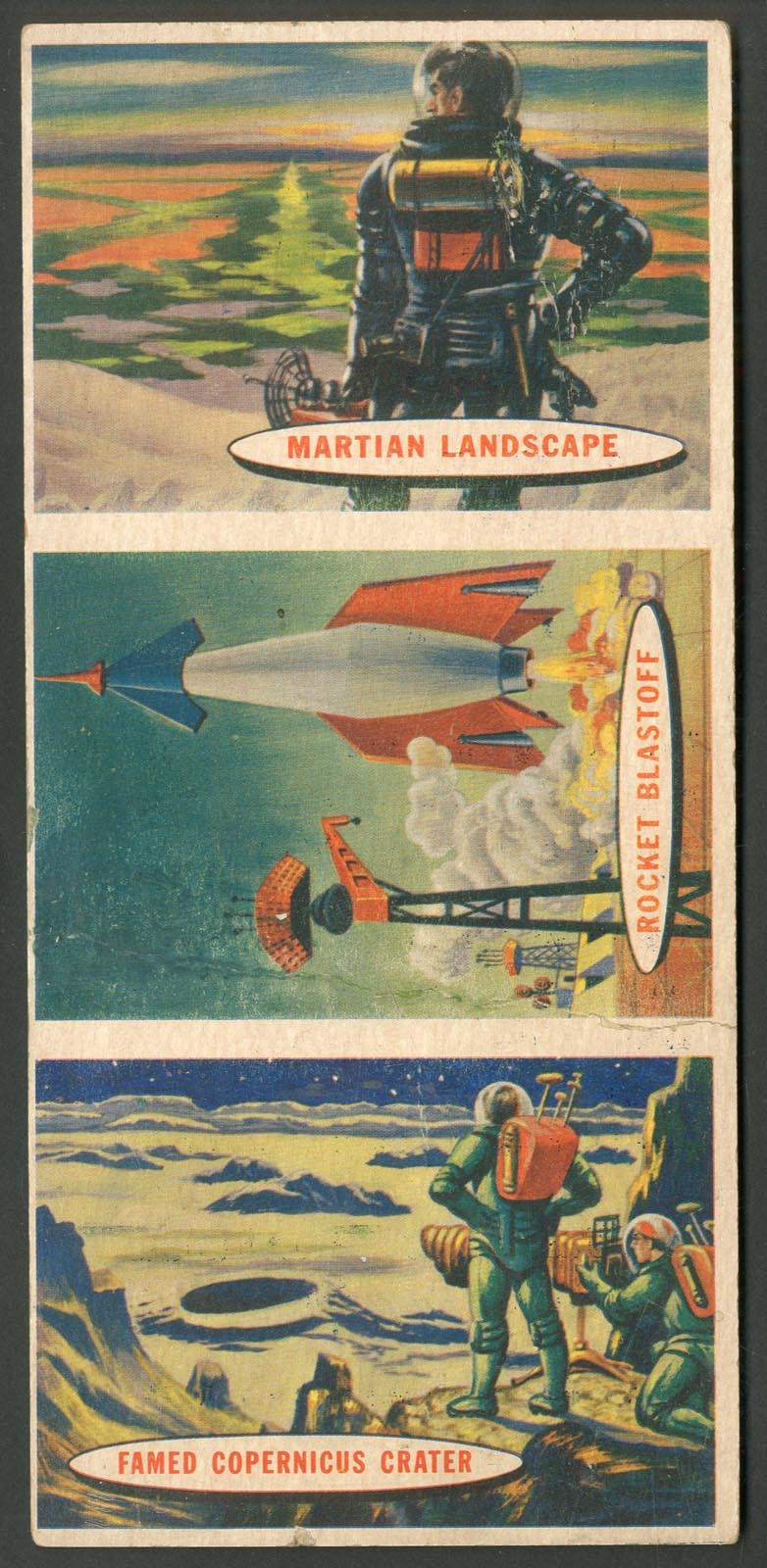 Non Sports Cards - 1957 Topps Space Cards Advertising Strip