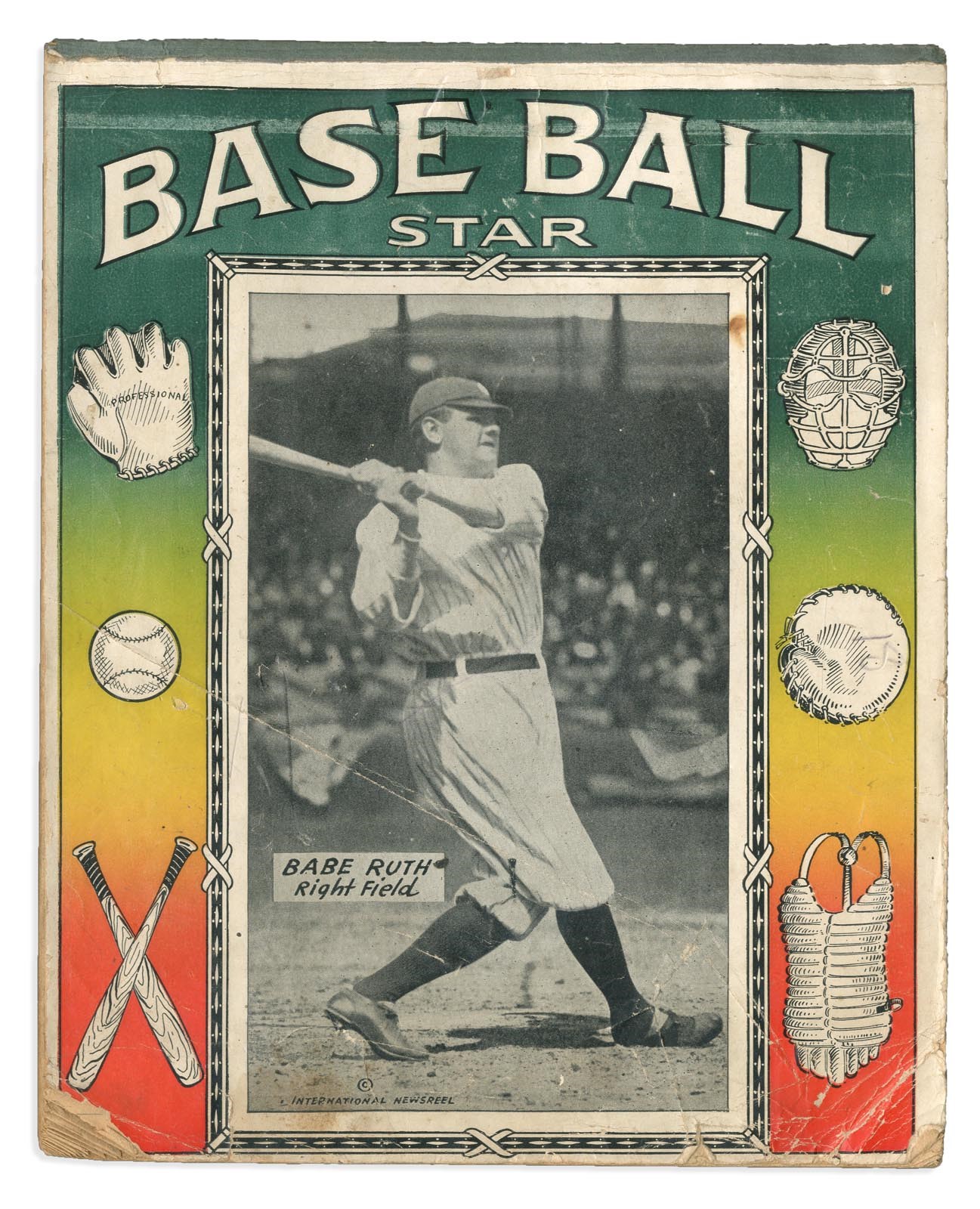 Ruth and Gehrig - 1920s Babe Ruth "Base Ball Star" Child's Notebook