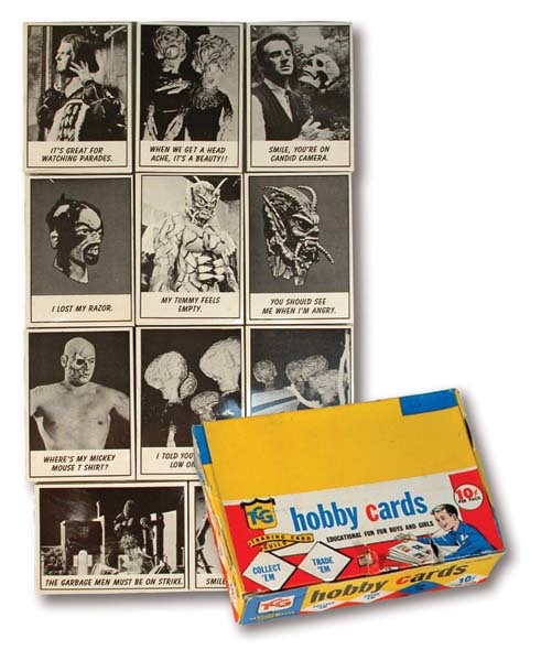 Monster Movies - 1966 Topps Monster Laffs Near Complete Cello Box