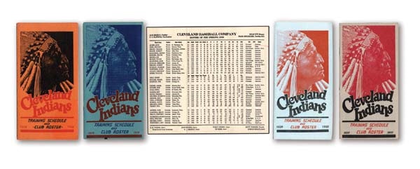 - 1936-39 Cleveland Indians Schedule & Roster Collection (4)