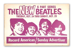 - 1967 "New Beatles" Sgt. Pepper Cardboard Advertising Poster