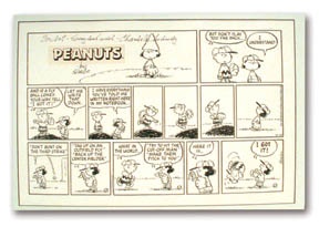 Comics and Cartoons - 1998 Charles Schultz Original Peanuts Art (24x32" framed)