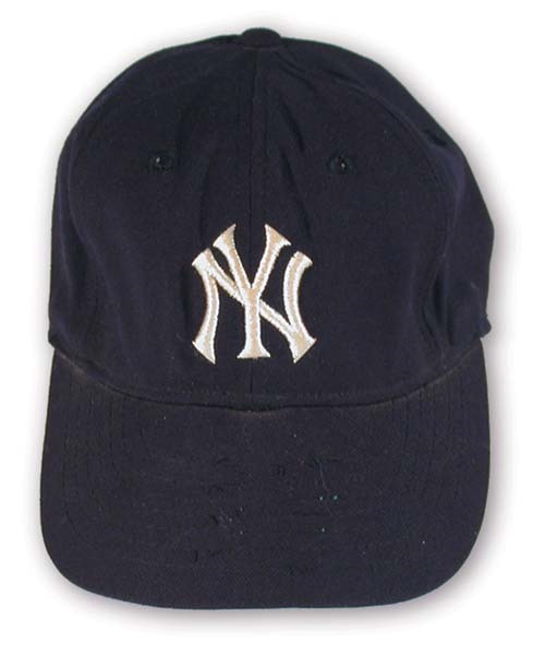 - 1960's Joe DiMaggio Old Timer's Game Worn & Signed Cap