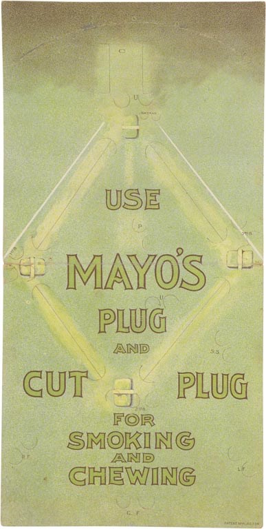 - Circa 1896 Mayo's Cut Plug Game Board