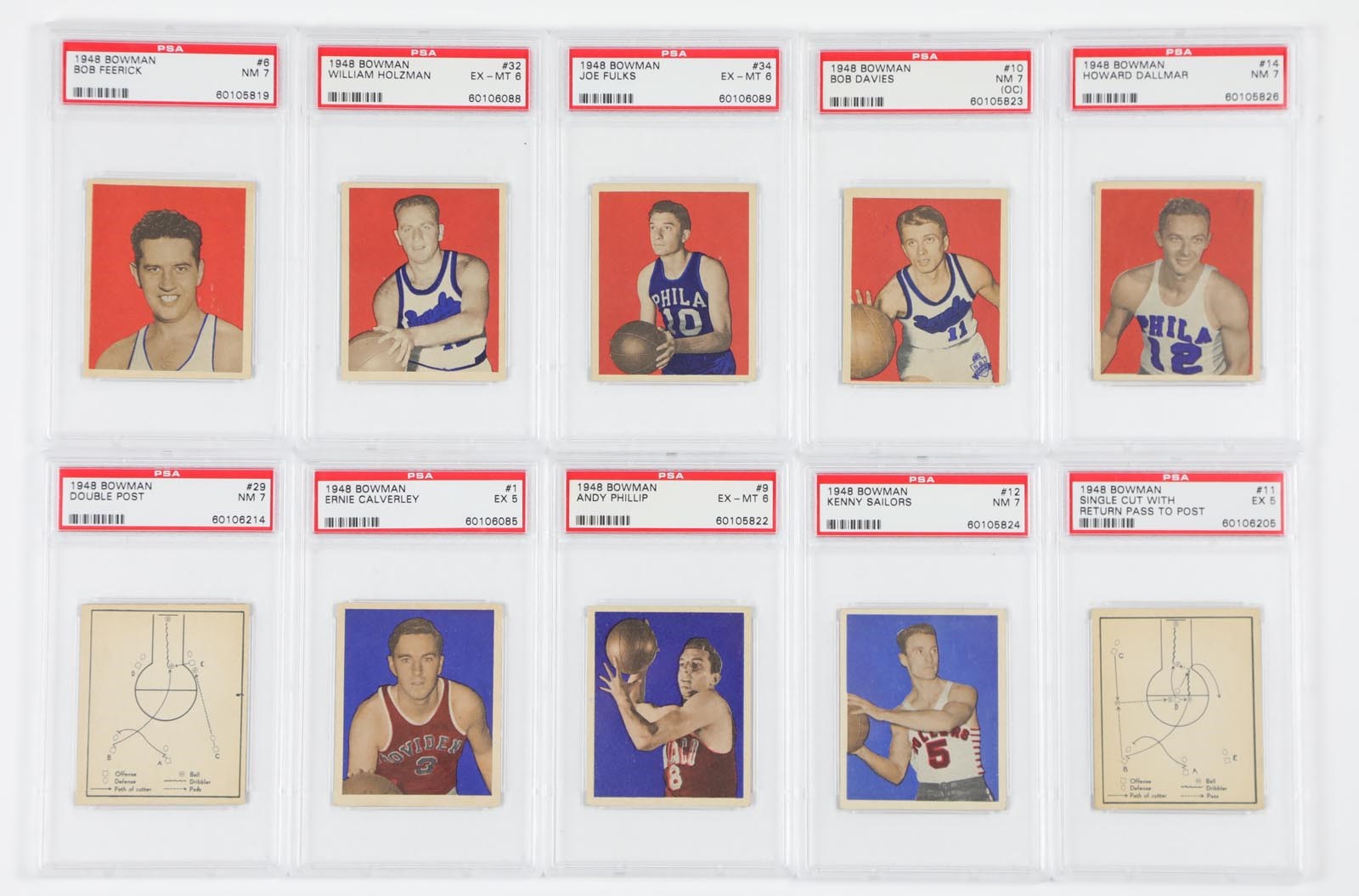 Basketball Cards - 1948 Bowman Basketball Complete Set with Extras and Variations (101)