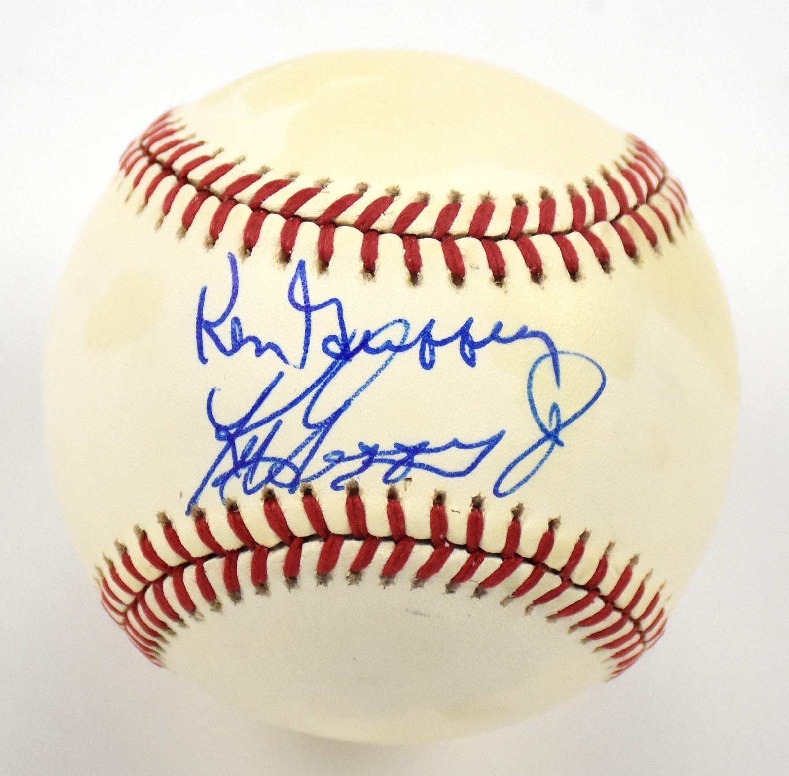 Baseball Autographs - Ken Griffey Jr. and Sr. Dual Signed Baseball (JSA)