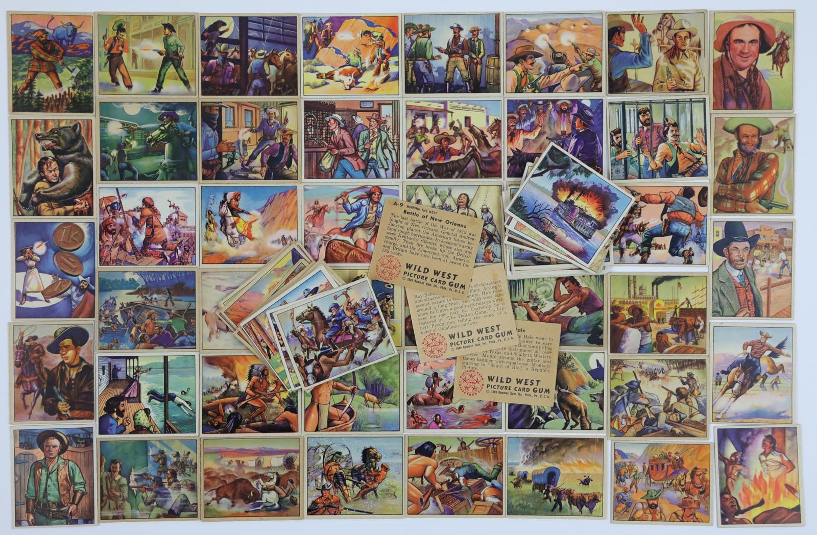 Non Sports Cards - 1949 Bowman Wild West Cards (96)
