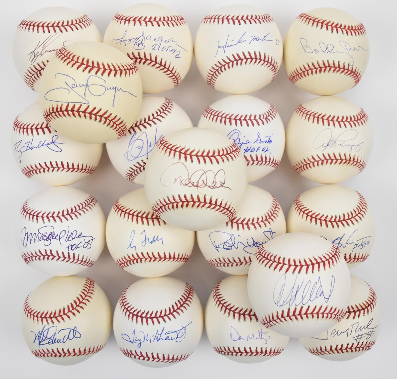 Baseball Autographs - Large Single Signed Baseball Collection with Many Hall of Famers - Jeter, Ichiro, Orr, Griffey Jr. (145+)