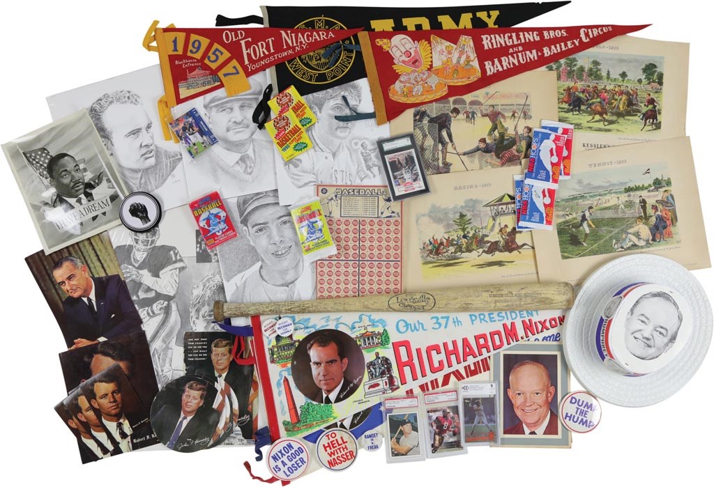 - Vintage Baseball, Sports, Pop Culture & Political Collection of 53