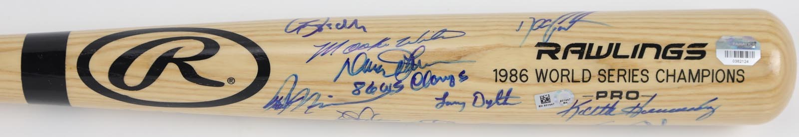 Baseball Autographs - 1986 Mets World Series Champions Signed Bat