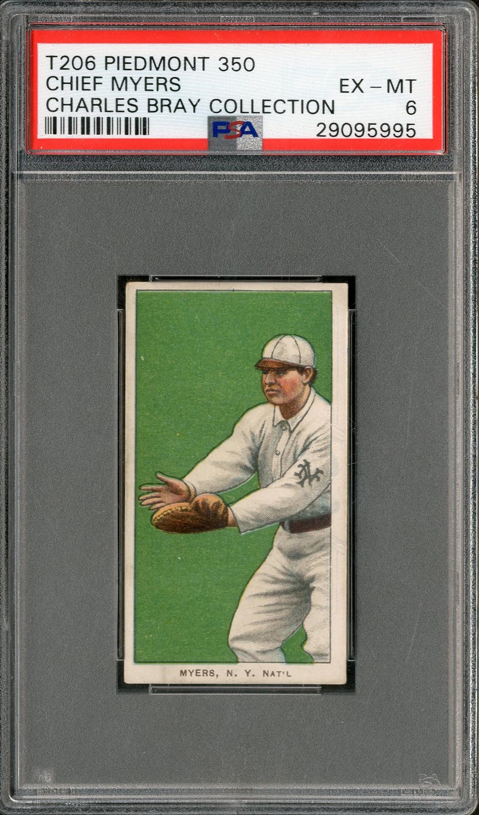 - T206 Piedmont 350 Chief Myers PSA 6 From The Charles Bray Collection