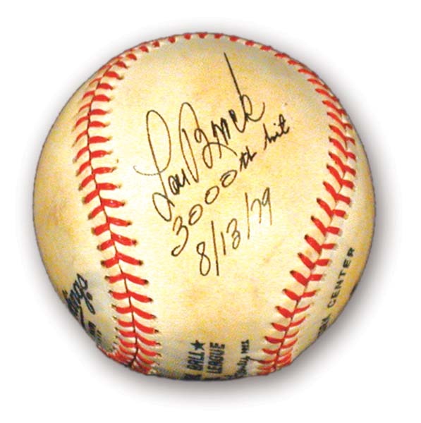 - 1979 Lou Brock 3,000 Hit Game Used Baseball