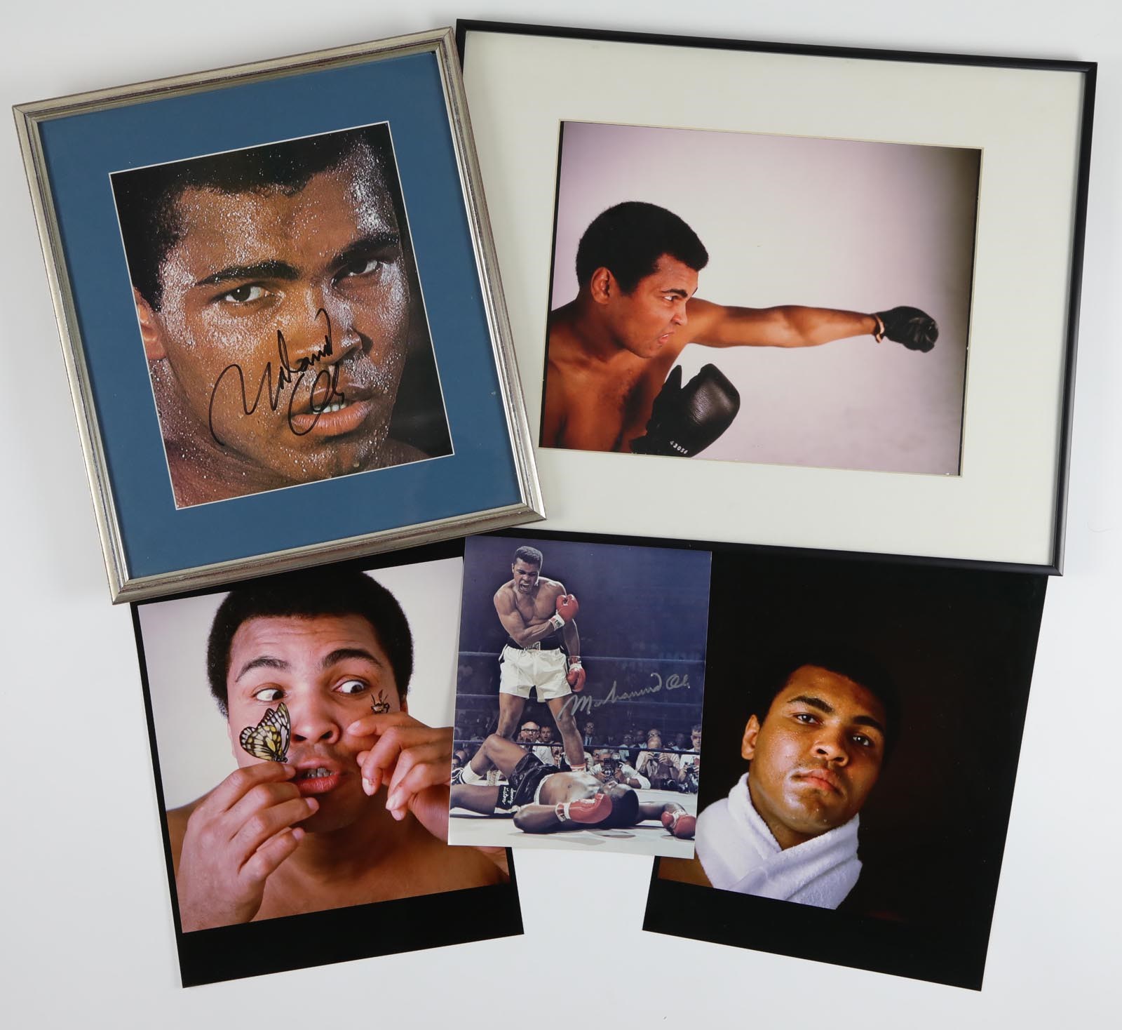 - 1990's Muhammad Ali Signed & Unsigned Photographs Lot of 5