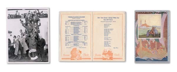 - 1924 Giants & White Sox Tour Itinerary from Dave Bancroft Estate