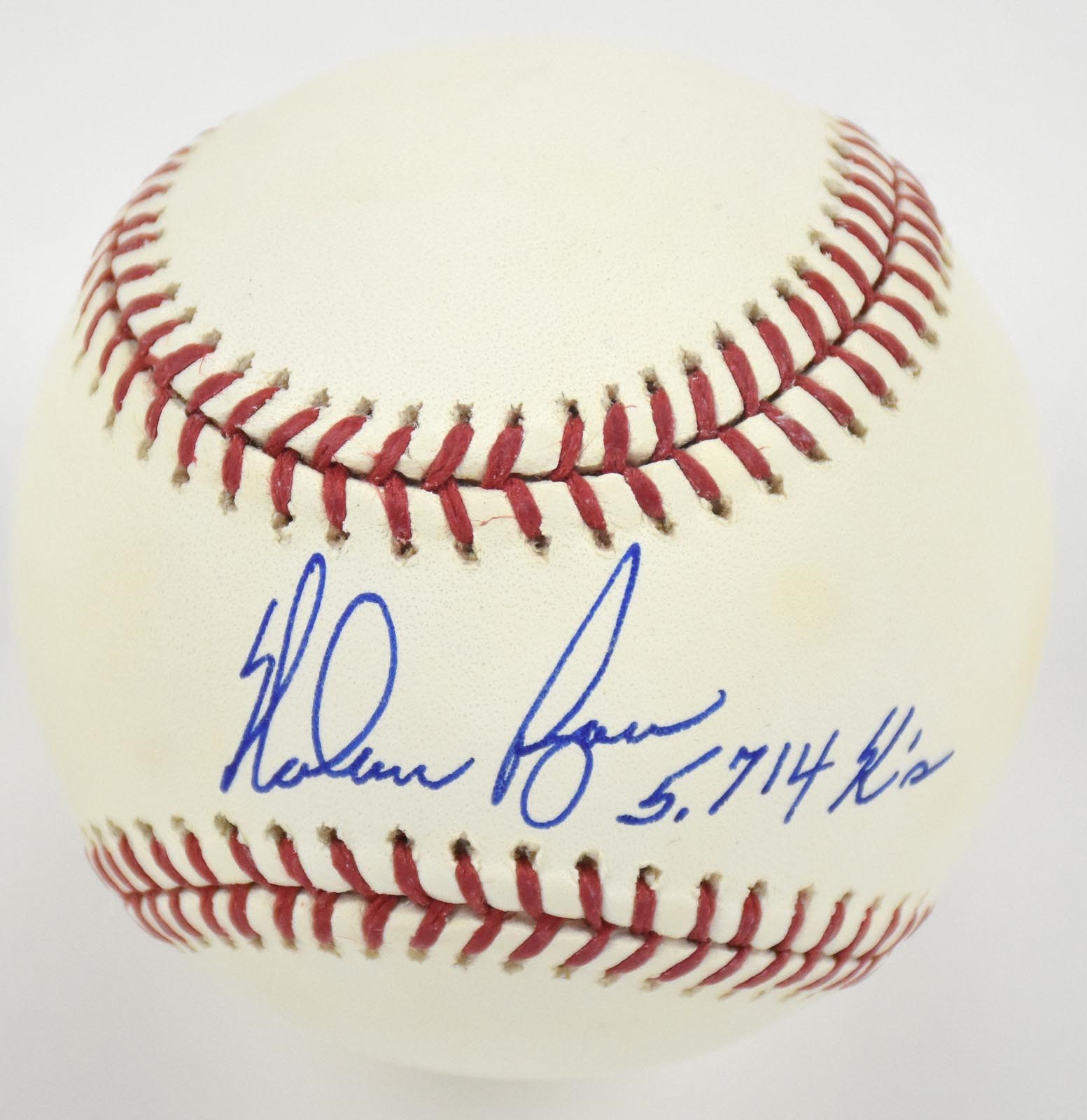 Baseball Autographs - Nolan Ryan "5714 K's" Single Signed Baseball (Steiner)