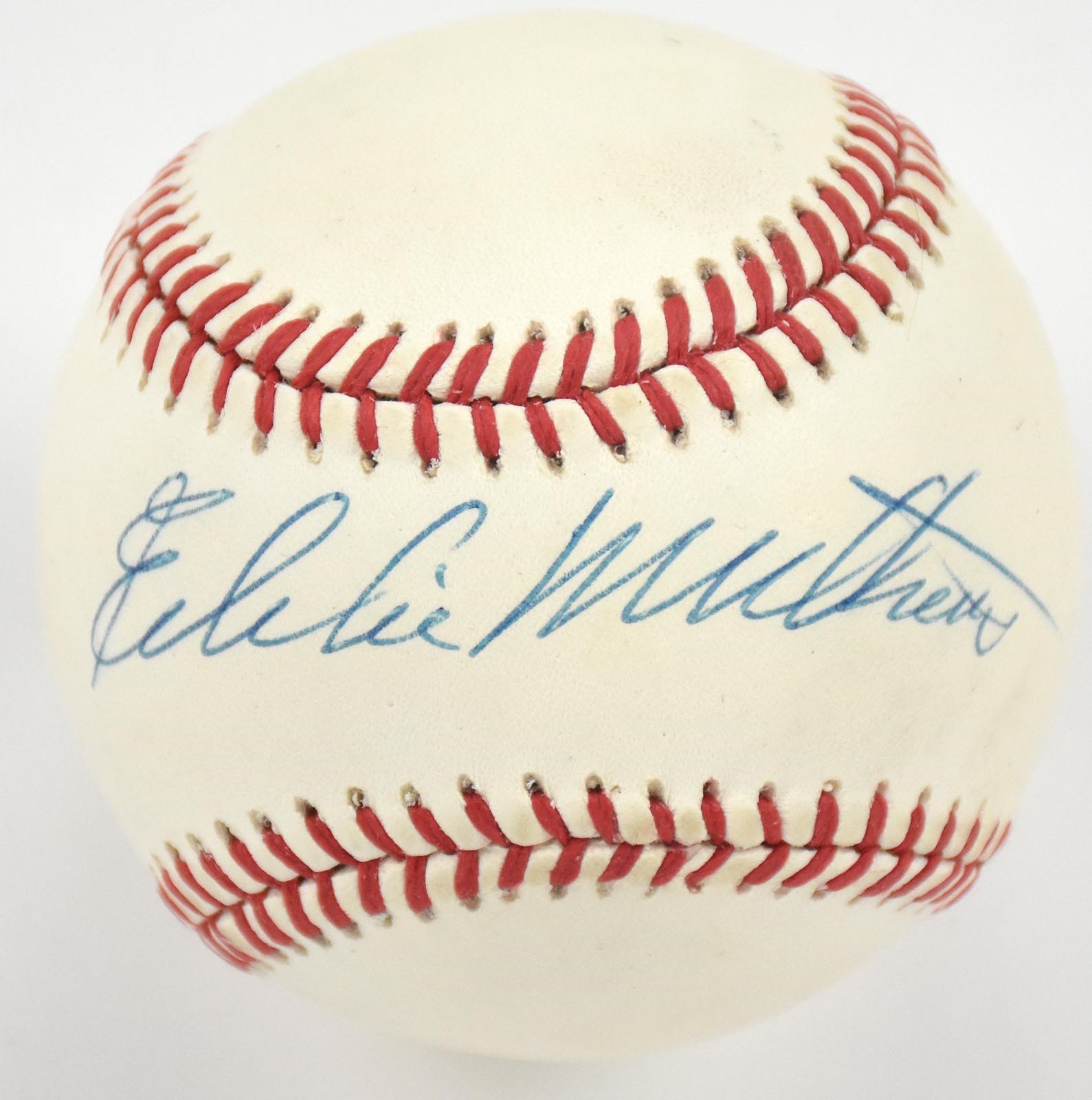 Eddie Mathews Single Signed ONL Baseball (PSA)
