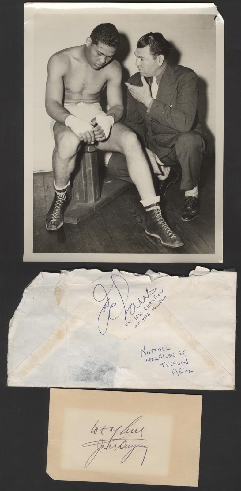 - Joe Louis & Jack Dempsey Autographs (3)