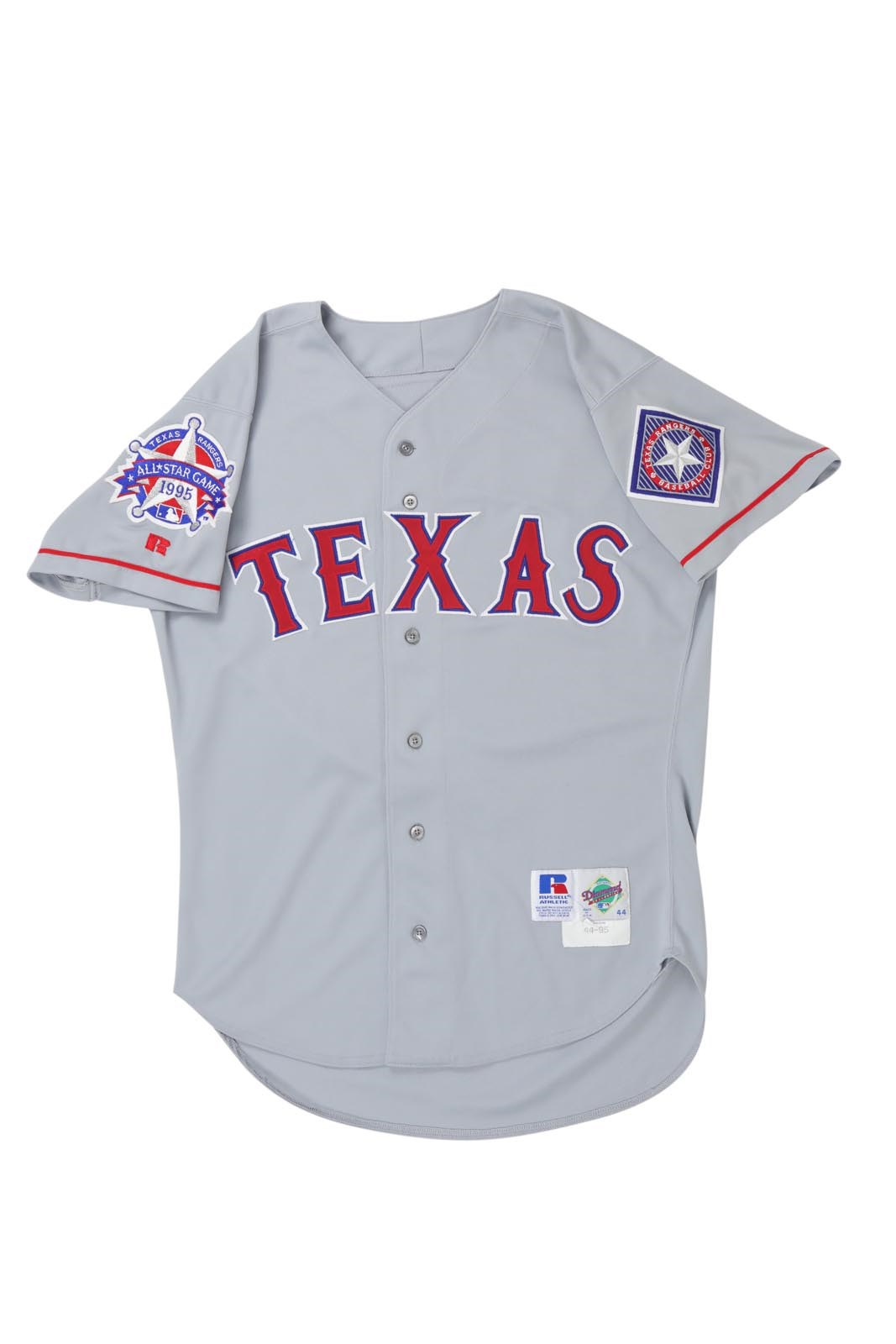 Baseball Equipment - 1995 Wilson Heredia Texas Rangers Game Worn Jersey - All Star Game Patch