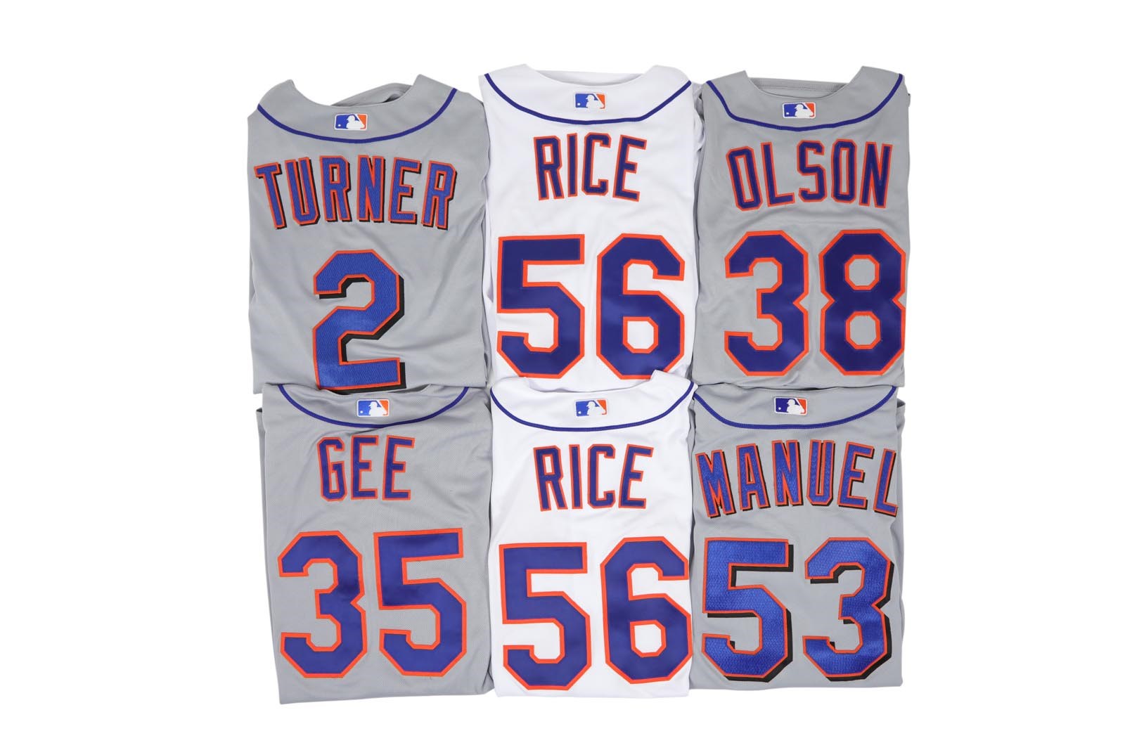 (6) 2009-15 New York Mets "Team Issued" Jerseys - Turner, Manuel, Gee (MLB Holos)