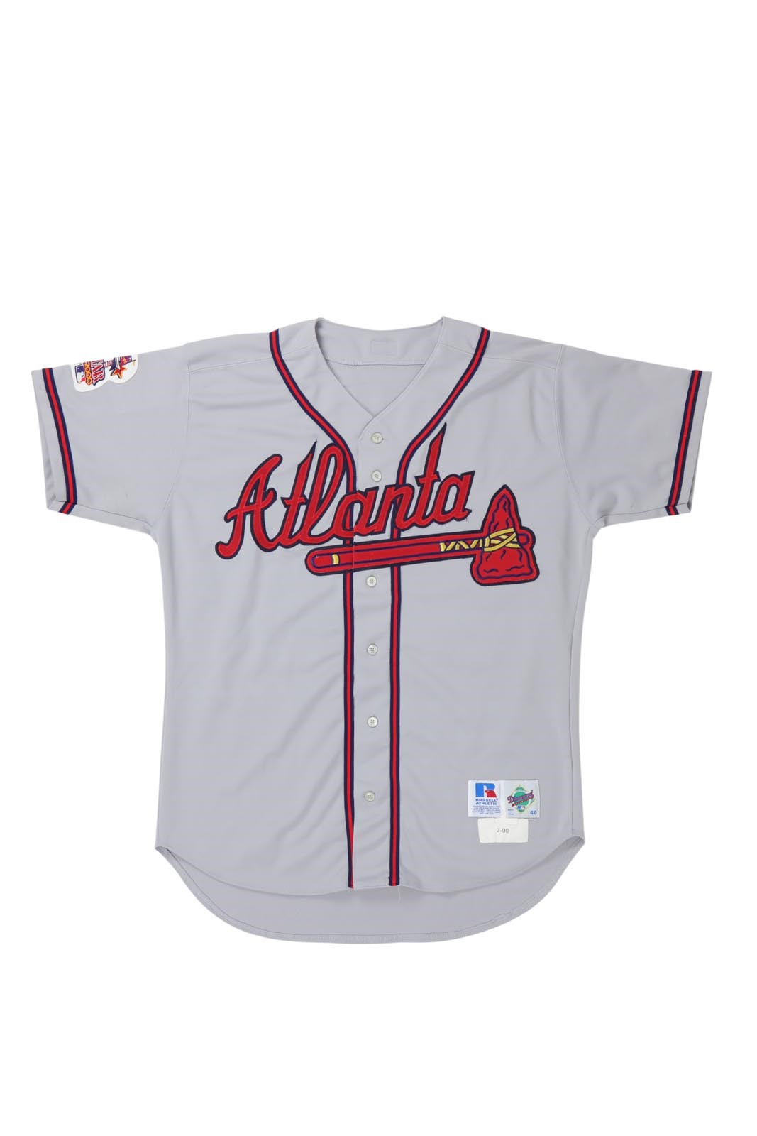 Baseball Equipment - 2000 George Lombard Atlanta Braves Game Worn Jersey w/All Star Game Patch