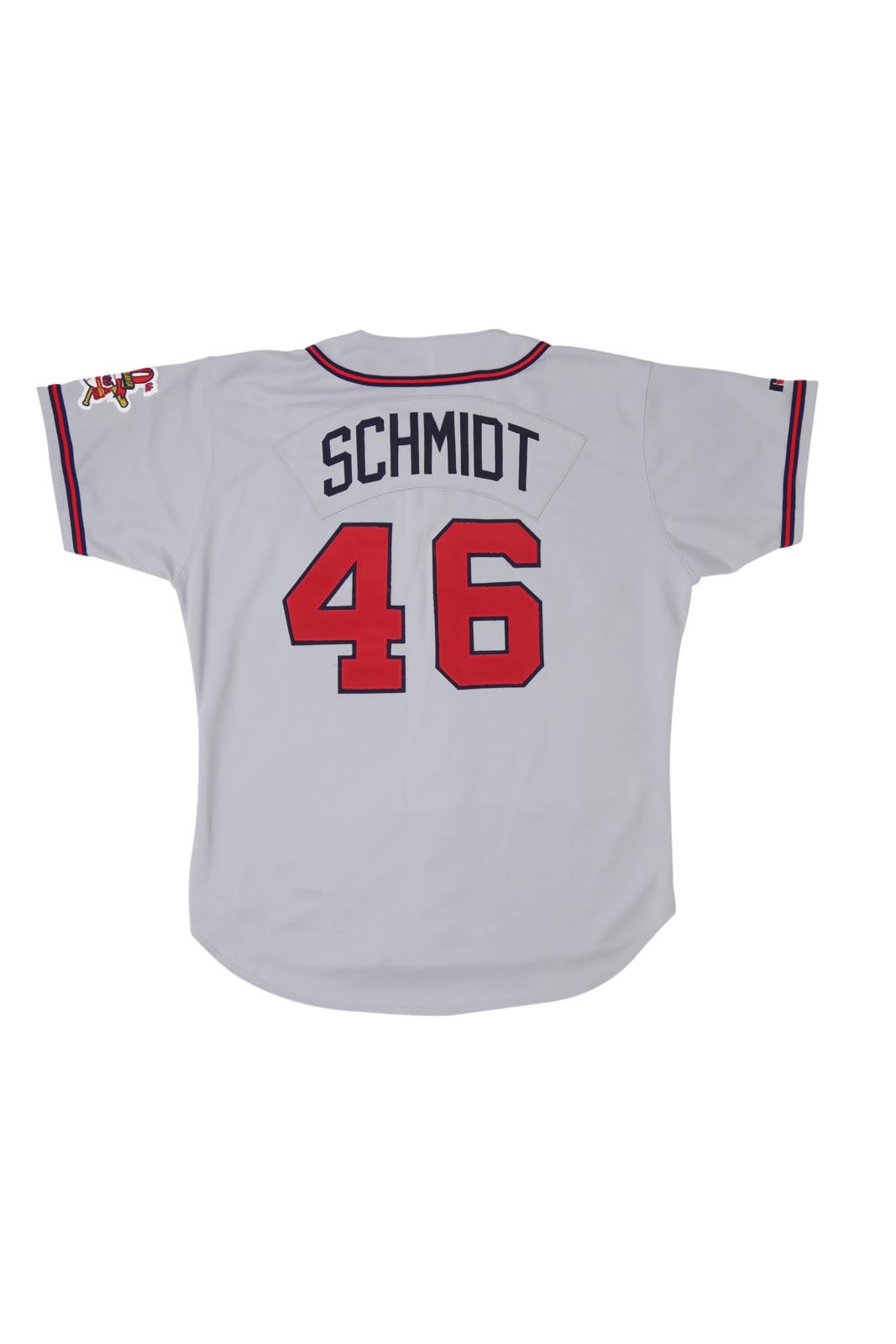 Baseball Equipment - 1995 Jason Schmidt Atlanta Braves Game Worn Rookie Jersey - Purchased from Atlanta Braves