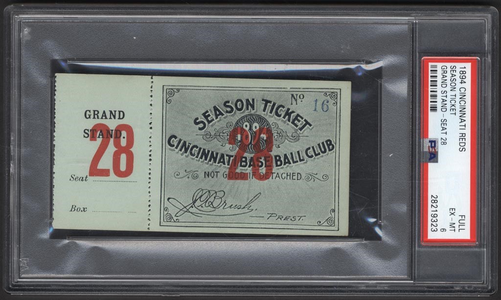 - 1894 Cincinnati Reds Full Season Ticket