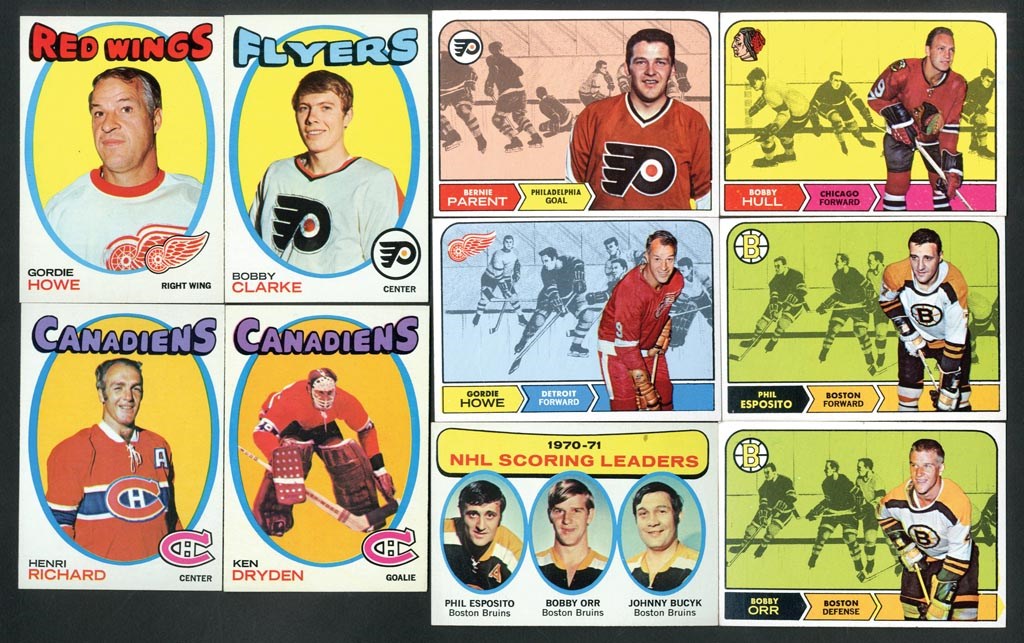 - 1968-69 & 1971-72 Topps Hockey Near-Complete Sets (2)