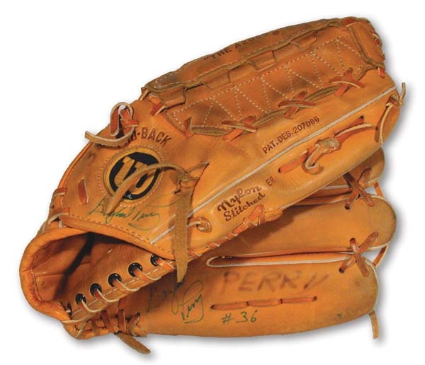- Early 1980's Gaylord Perry Game Worn Glove