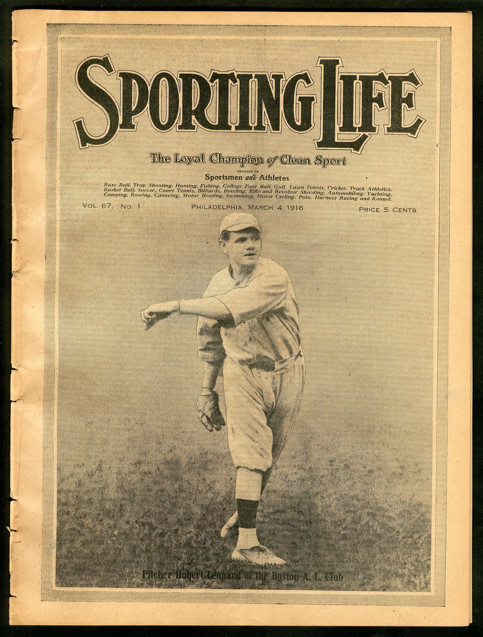 - 1916 Sporting Life Magazine "Isn't that Babe Ruth?" Cover