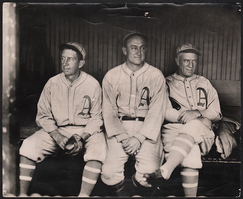 Vintage Sports Photographs - 1929 A's Braintrust: Collins, Cobb, and Speaker Type I Photo