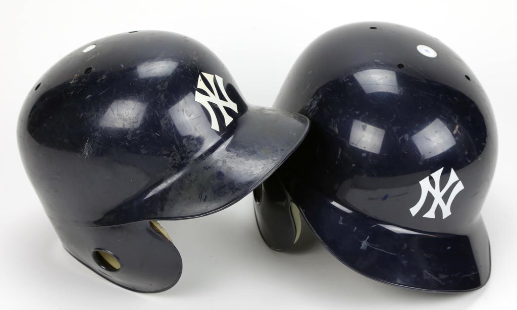 Baseball Equipment - Pair of New York Yankees Batting Helmets