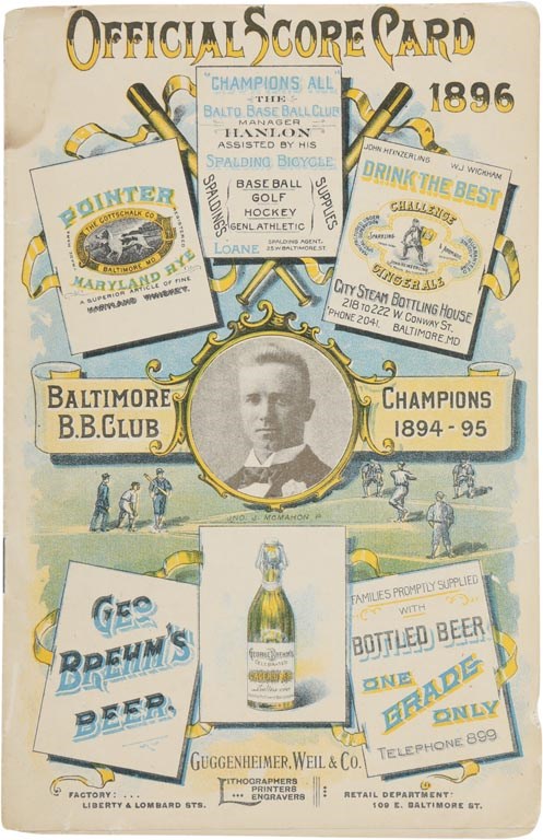 1896 Baltimore Orioles vs. Cincinnati Reds Program