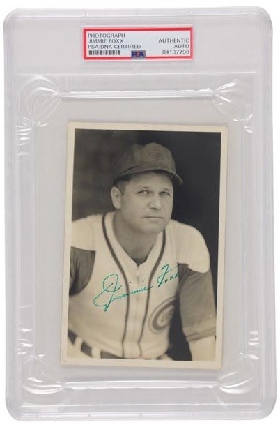 - 1940s Jimmie Foxx Signed Photograph by George Burke (PSA)