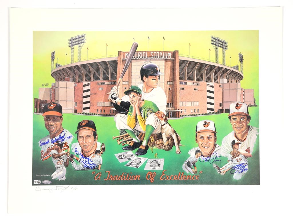 Baseball Autographs - Baltimore Orioles "A Tradition of Excellence" Signed Lithograph