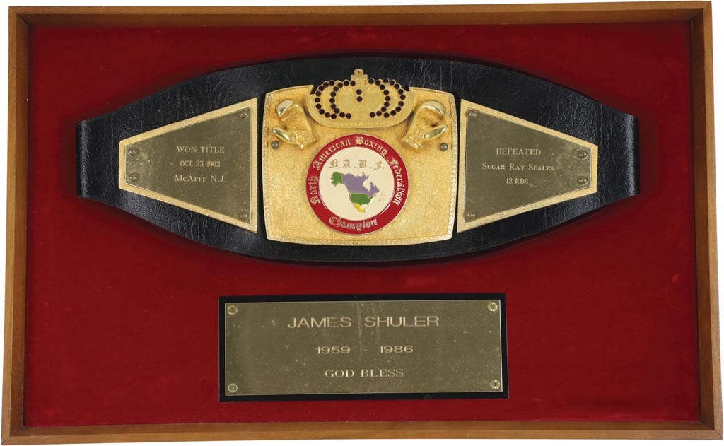 - 1982 James Shuler WBC NABF Middleweight Championship Belt