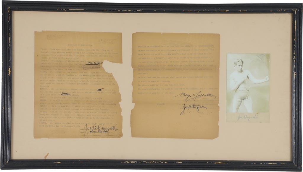 - 1898 Ruhlin vs. Choynski Signed Fight Agreement (PSA)