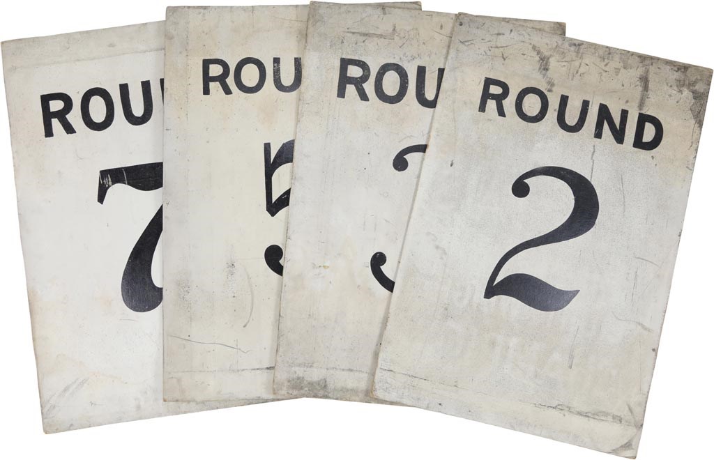 - 1930s Madison Square Garden Boxing "Round" Cards (4)