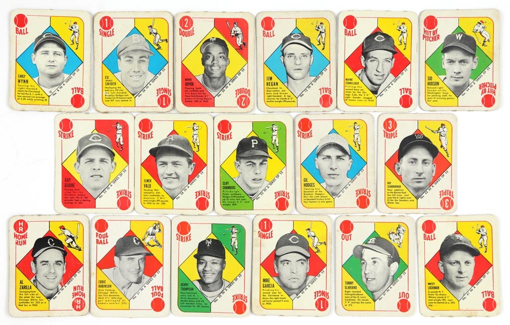 - 1951 Topps Red Backs Partial Set with Duplicates (89 total)