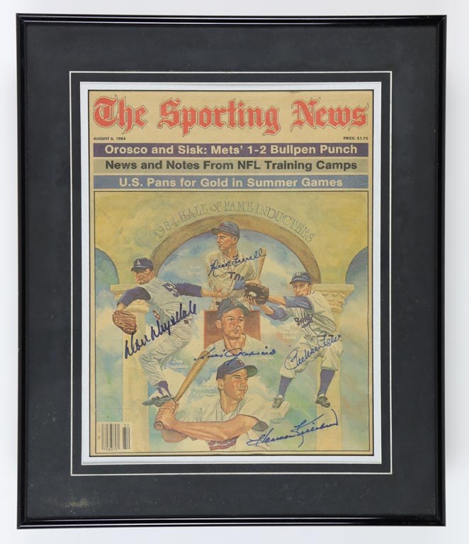 Baseball Autographs - 1984 Baseball Hall of Famers Signed Sporting News