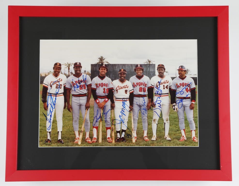 Baseball Autographs - 1980's California Angels and San Francisco Giants Superstars Signed Photograph