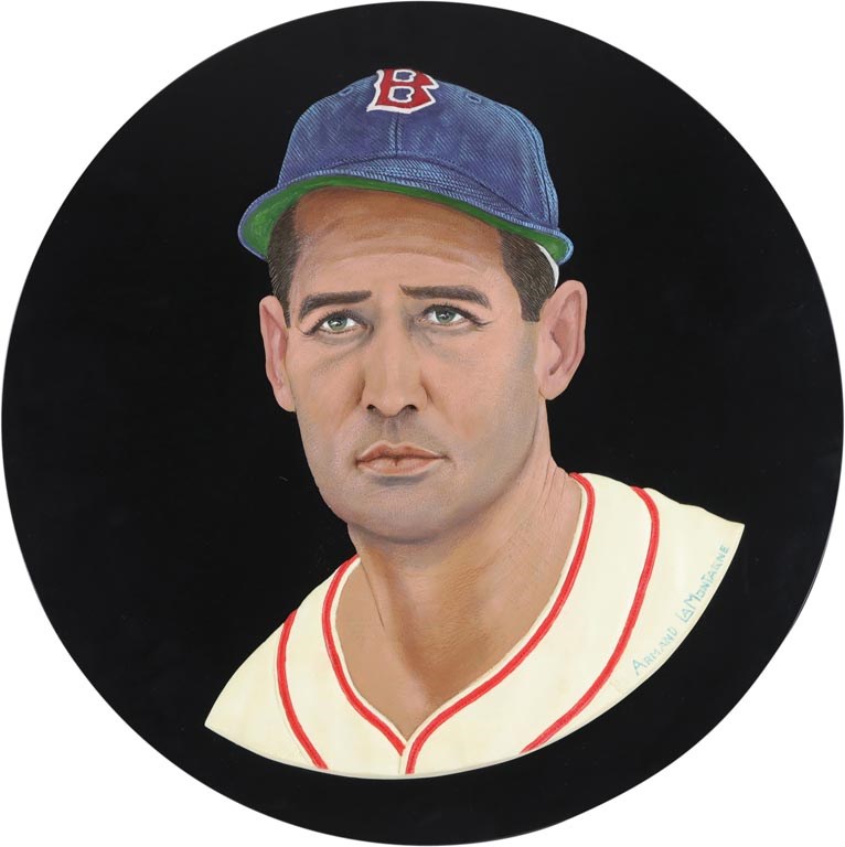 - Exceptional Painted Raised Bust of Ted Williams by Armand LaMontagne