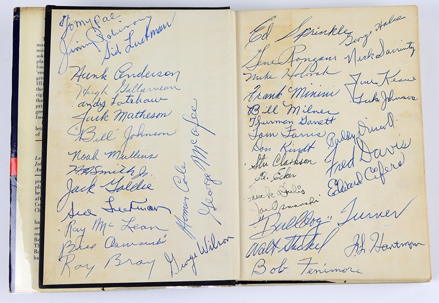 - 1947 Chicago Bears Team Signed Book (40 Signatures)