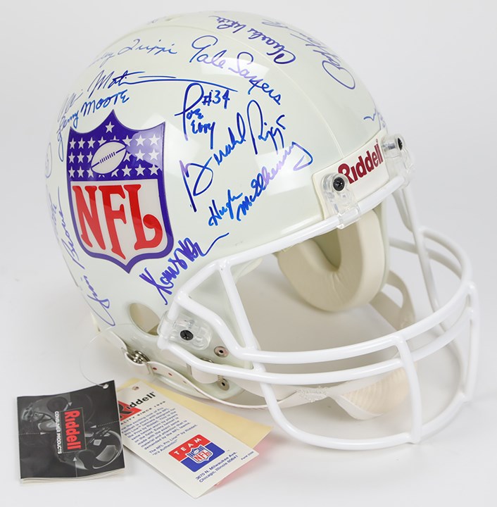 - Legendary NFL Running Backs Signed Full Size Helmet (20+)