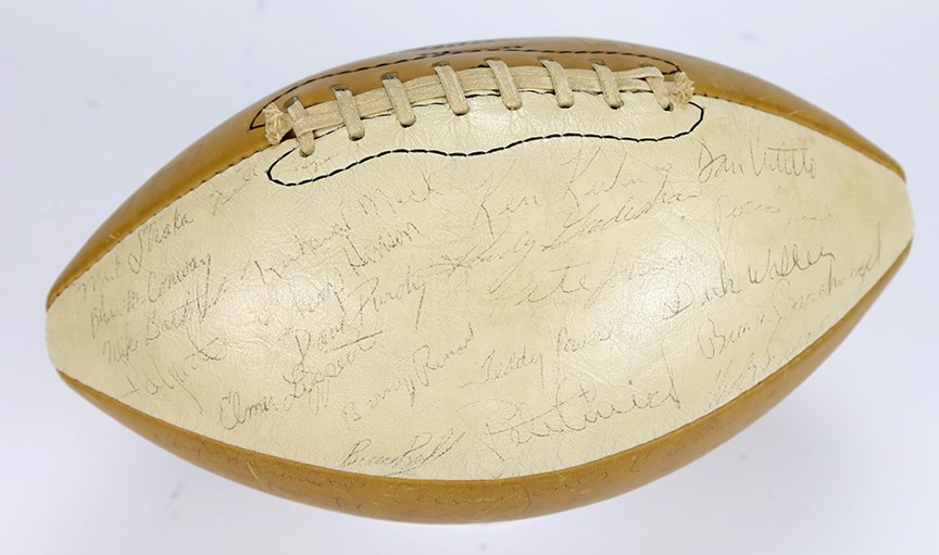 - 1974 Rose Bowl Champion Ohio Buckeyes Signed Ball with Woody Hayes
